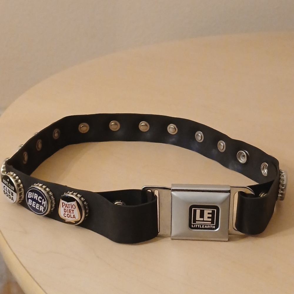 Vintage Little Earth Bottle Cap Opener Belt